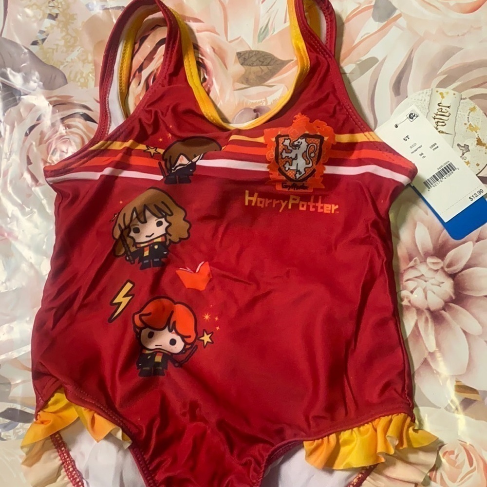 Harry Potter Size 4T Swimming Suit with Ruffle Summer Vacation Resort Beach